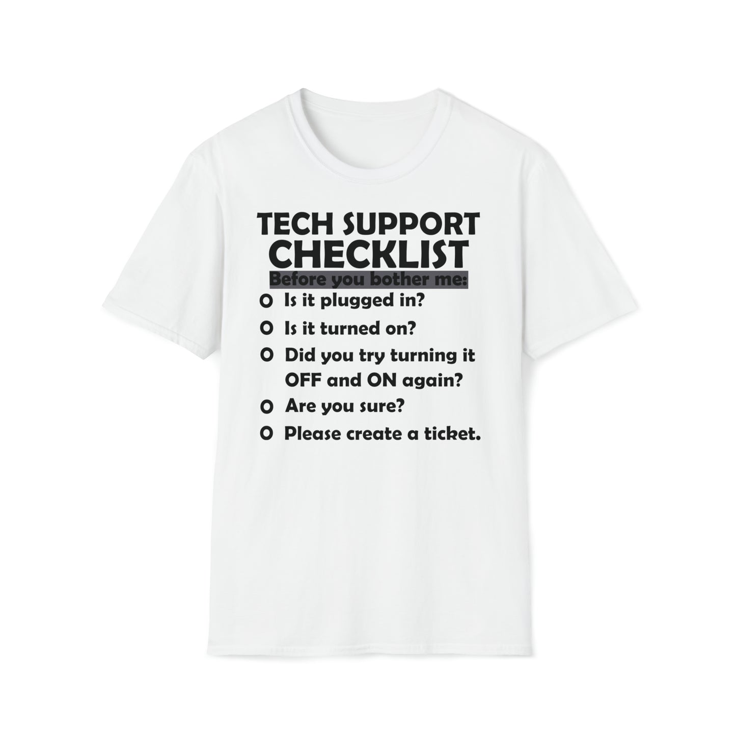 Checklist - Unisex Softstyle T-Shirt