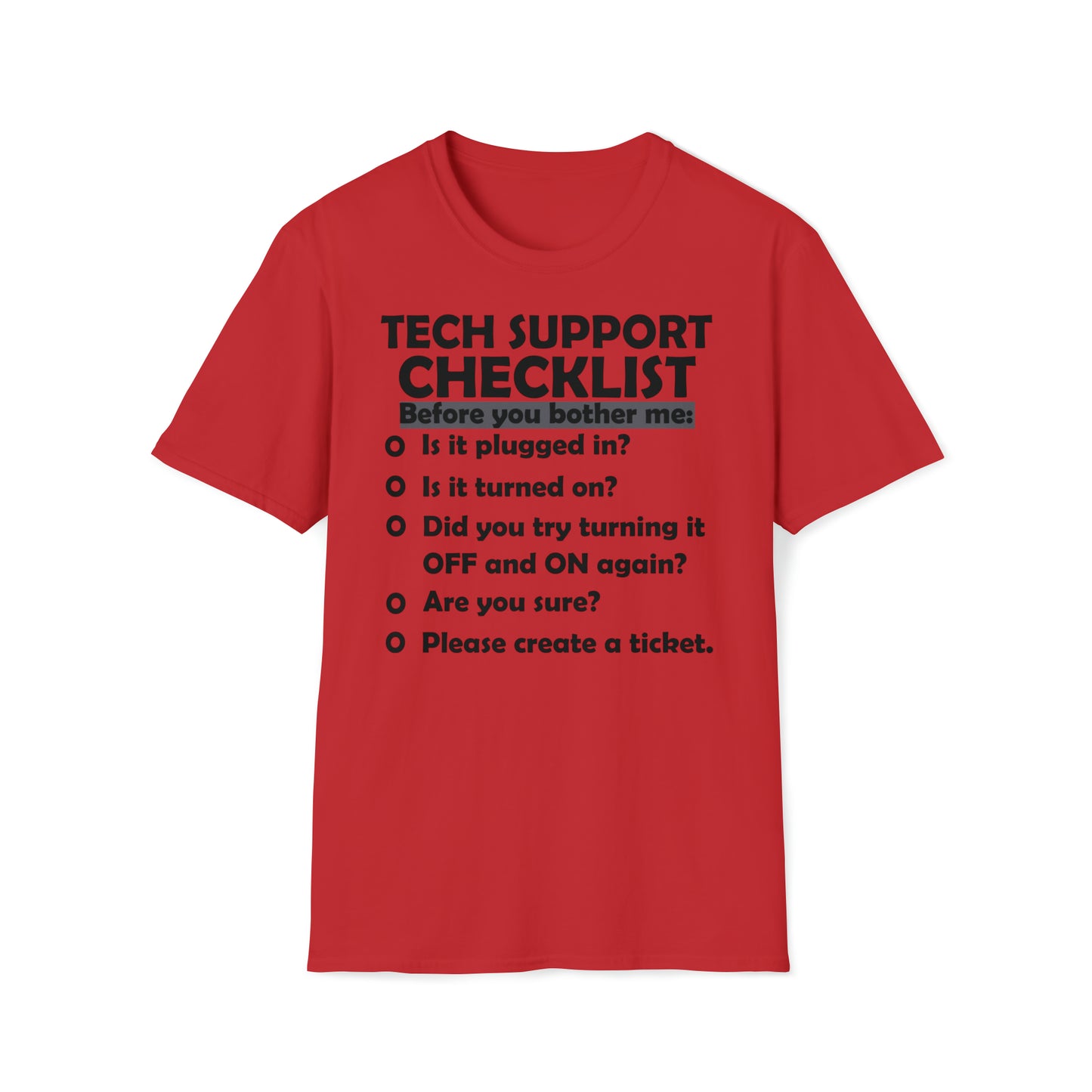 Checklist - Unisex Softstyle T-Shirt