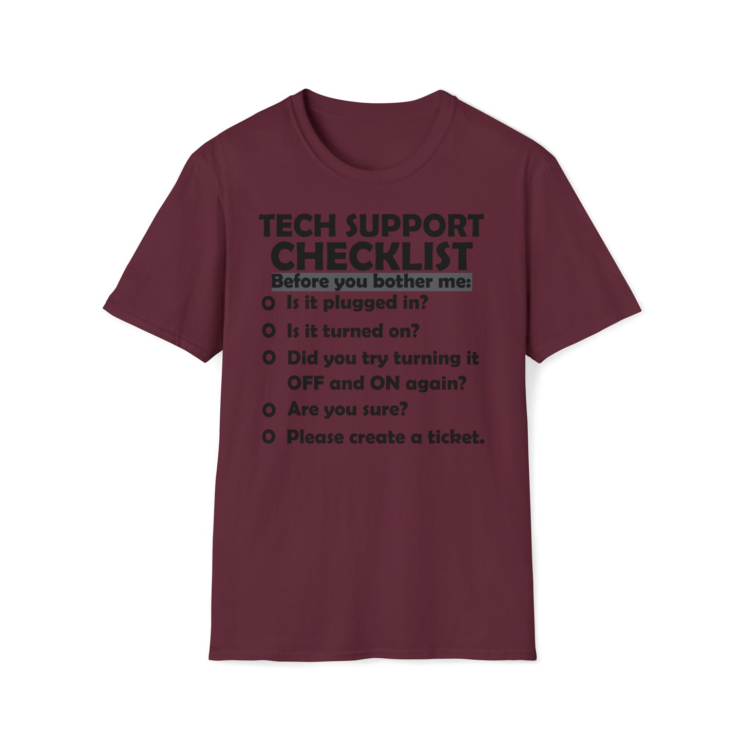 Checklist - Unisex Softstyle T-Shirt