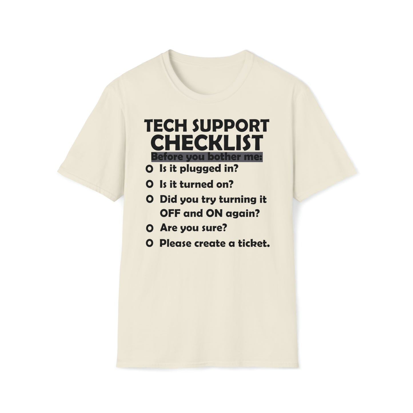 Checklist - Unisex Softstyle T-Shirt