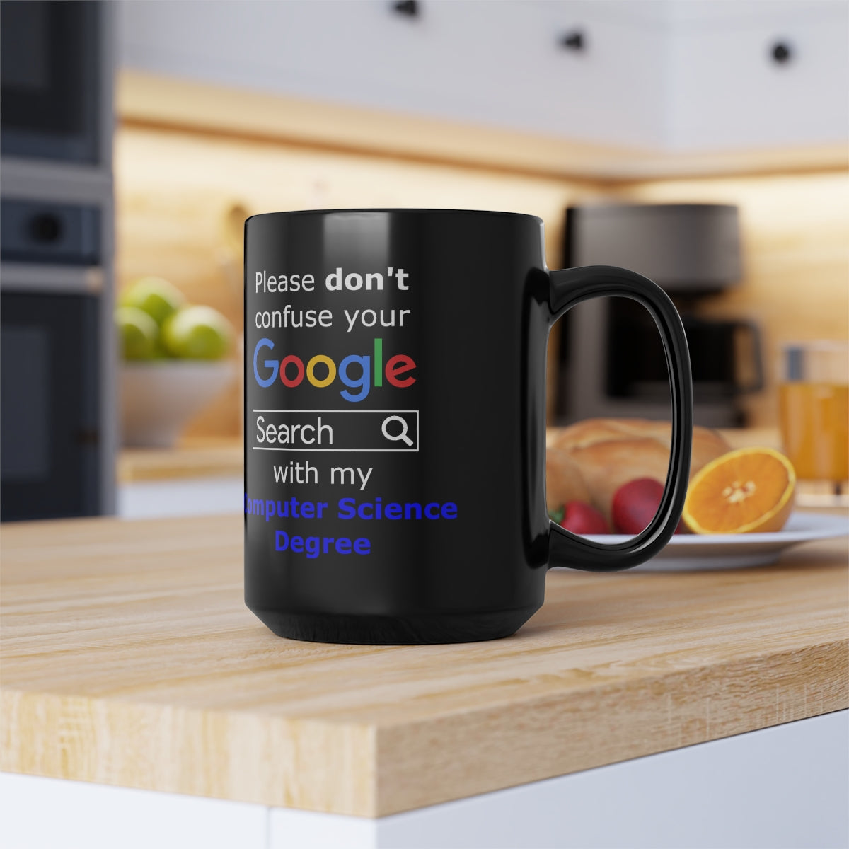 Google Computer Science - Black Mug, 15oz