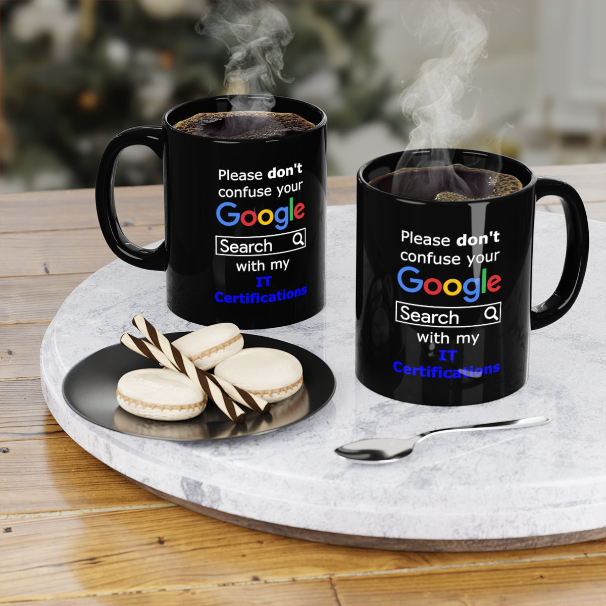 Google IT Certifications - Black Coffee Mug, 11oz