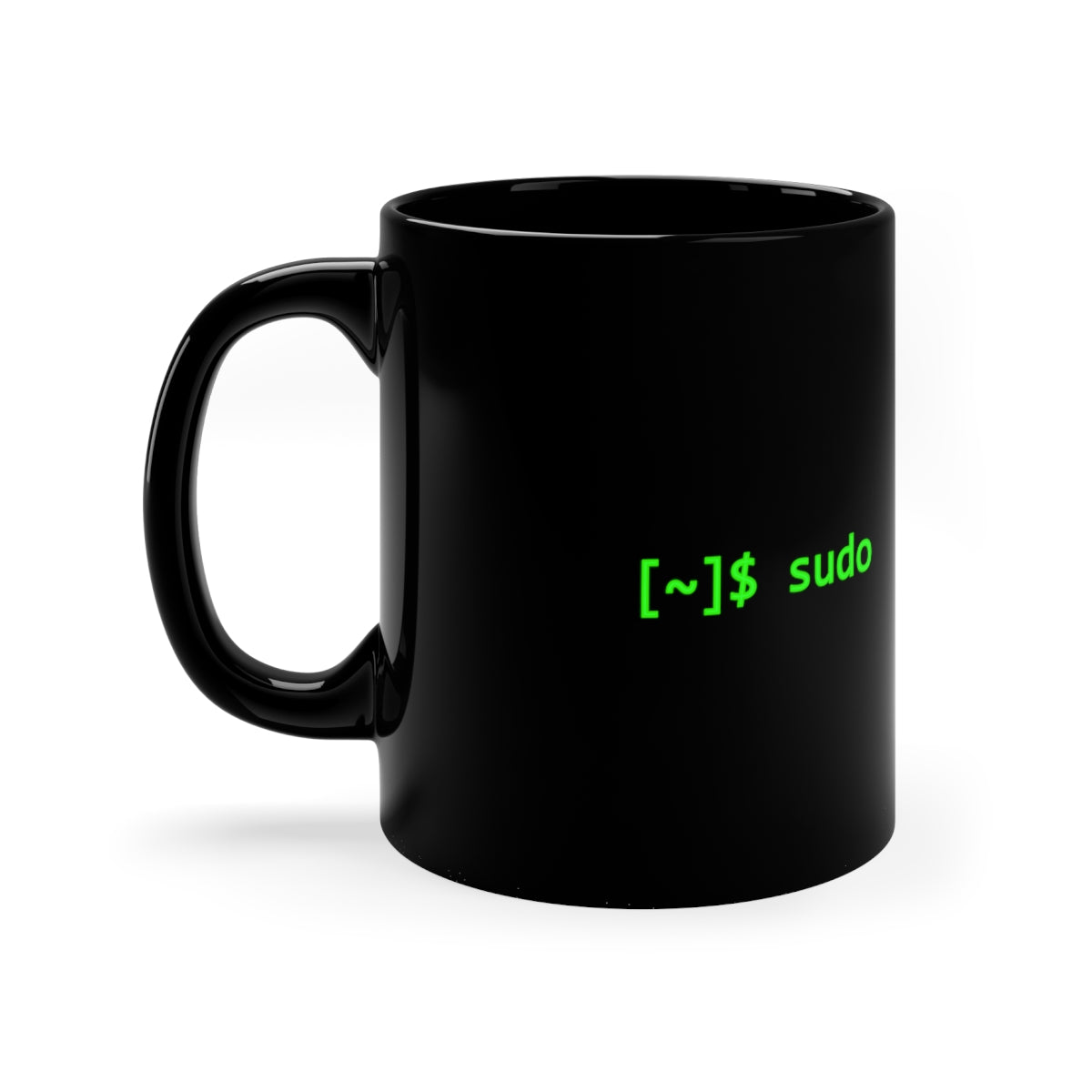 sudo - Black Coffee Mug, 11oz