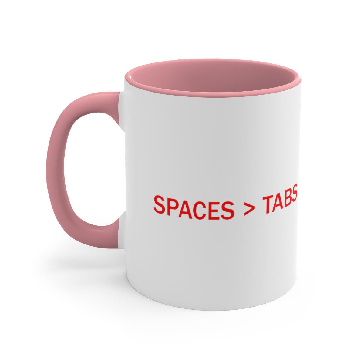 SPACES > TABS - Accent Coffee Mug, 11oz