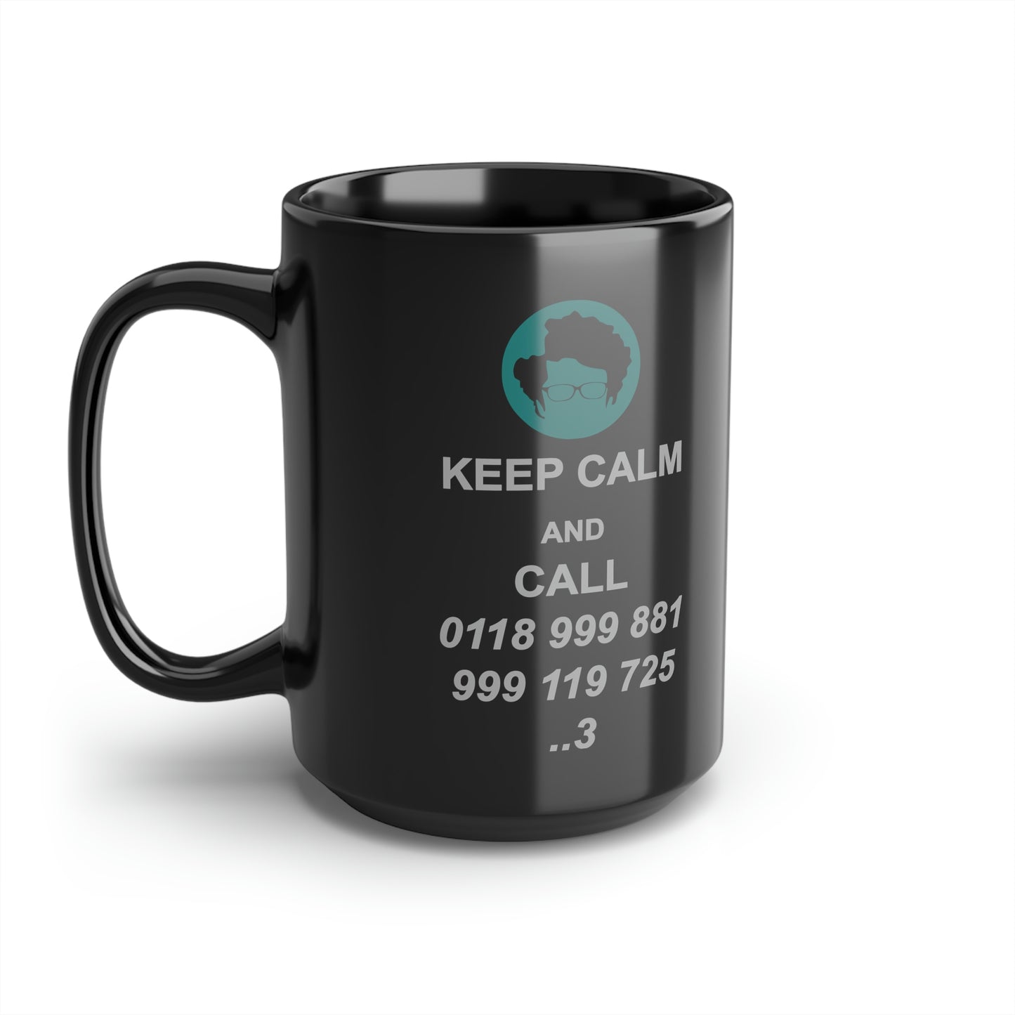 Keep Calm - Black Mug, 15oz