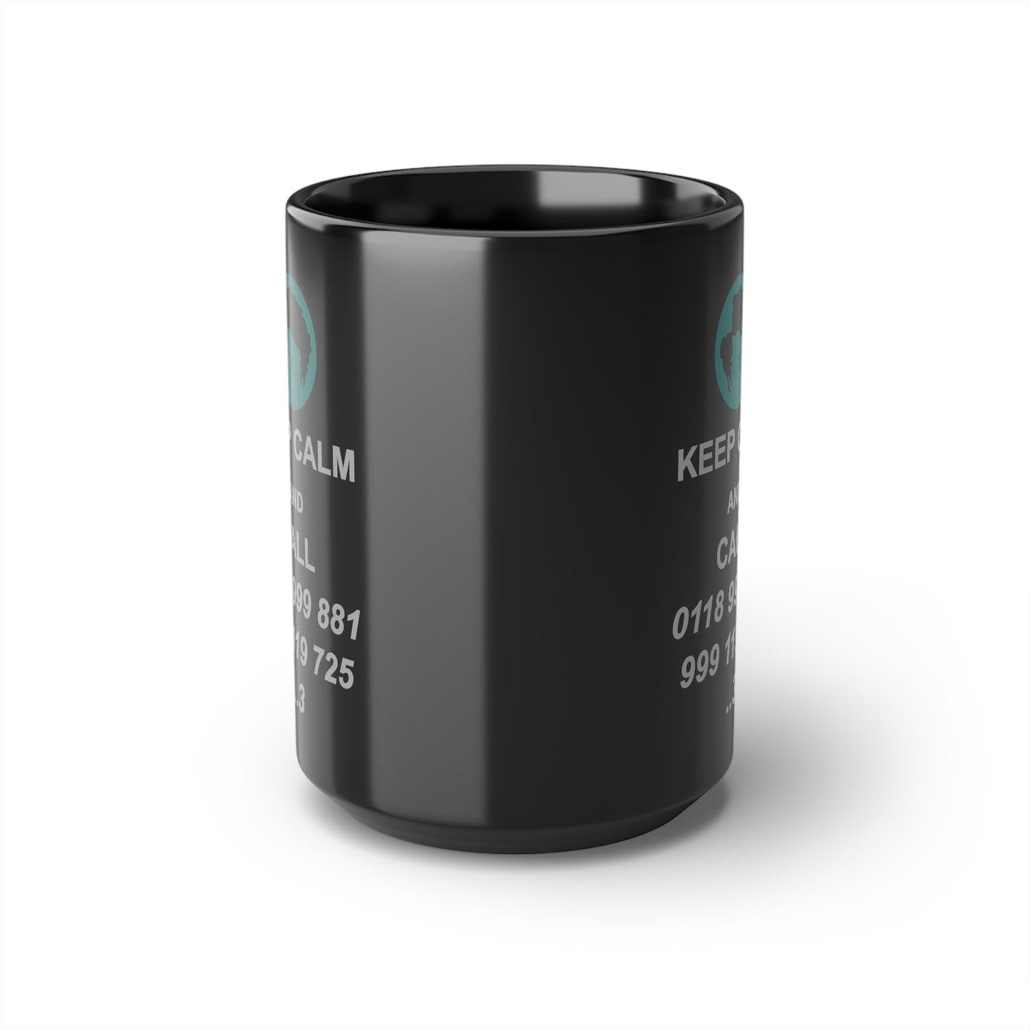 Keep Calm - Black Mug, 15oz