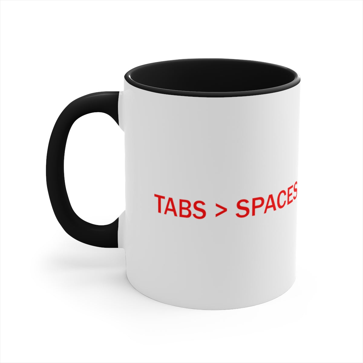 TABS > SPACES - Accent Coffee Mug, 11oz