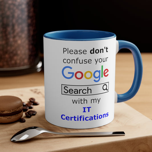 Google IT Certifications - Accent Coffee Mug, 11oz