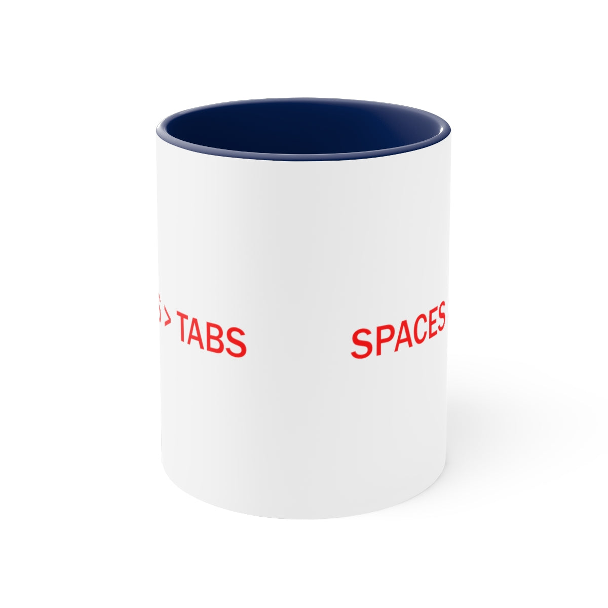 SPACES > TABS - Accent Coffee Mug, 11oz