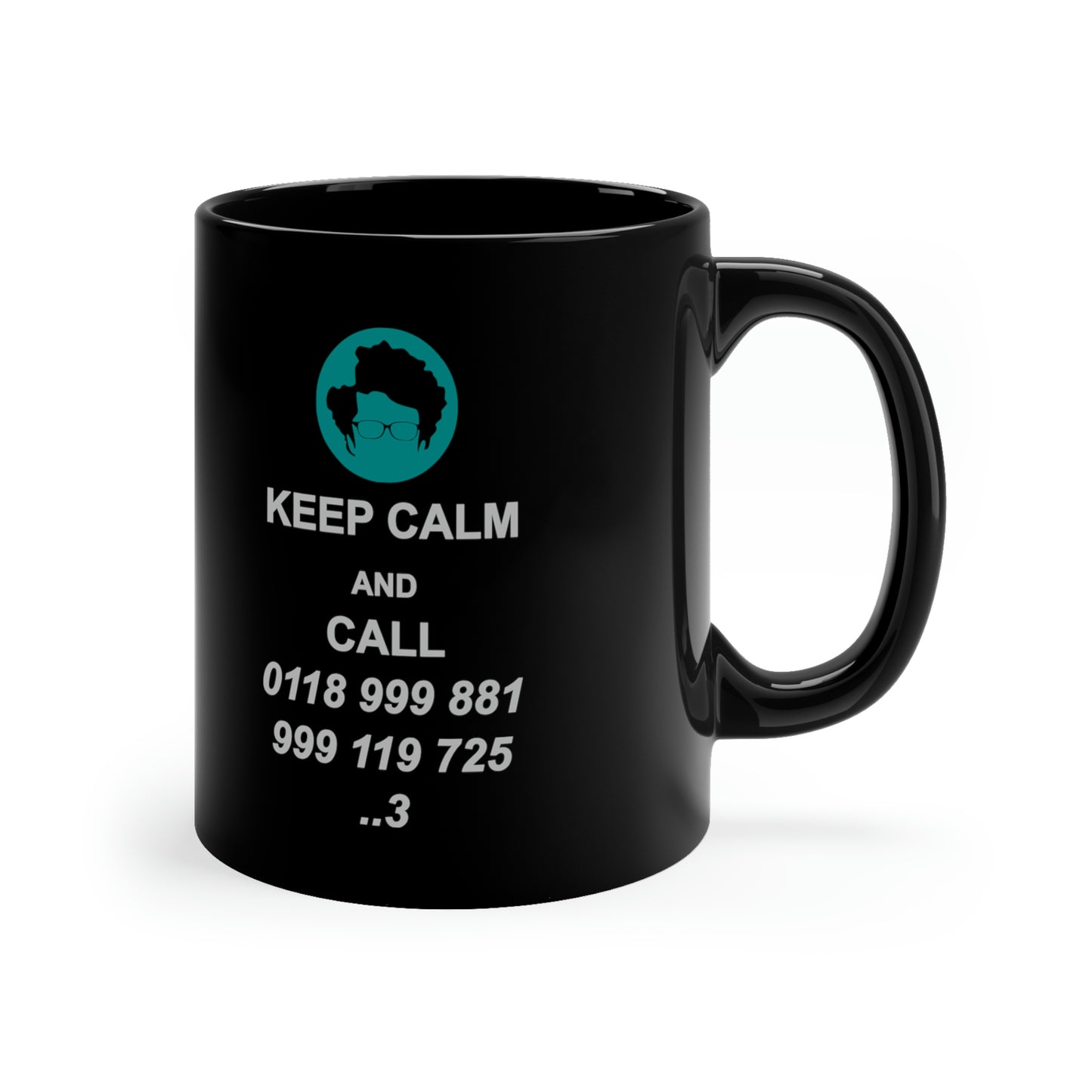 Keep Calm - Black Coffee Mug, 11oz