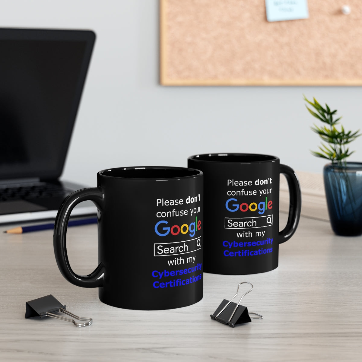 Google Cybersecurity - 11oz Black Mug