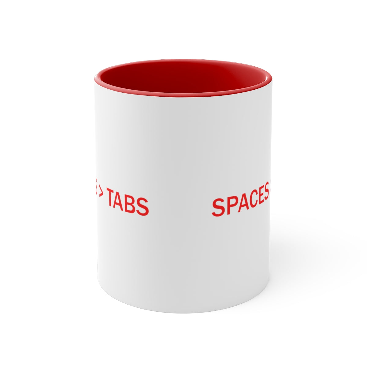 SPACES > TABS - Accent Coffee Mug, 11oz