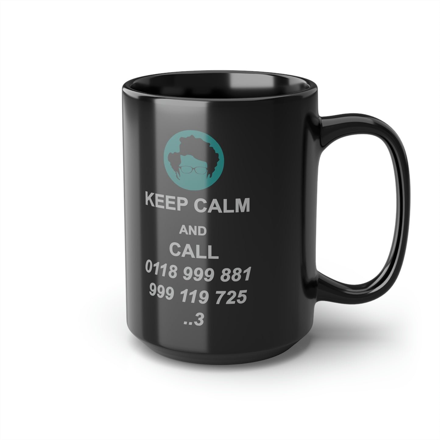 Keep Calm - Black Mug, 15oz