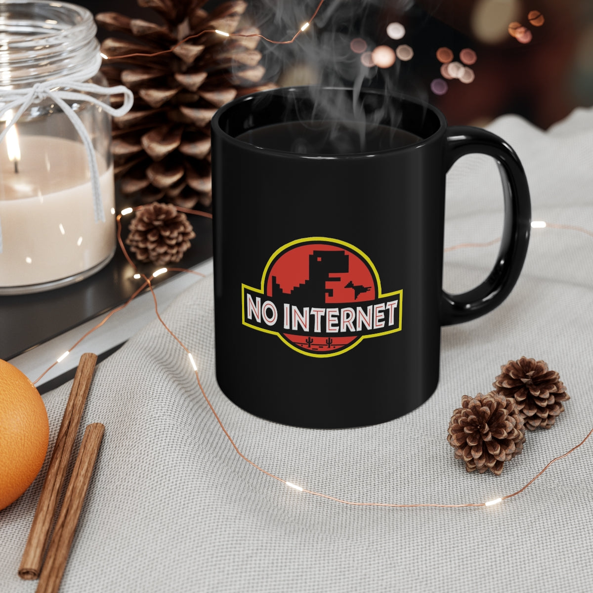 No Internet - 11oz Black Mug