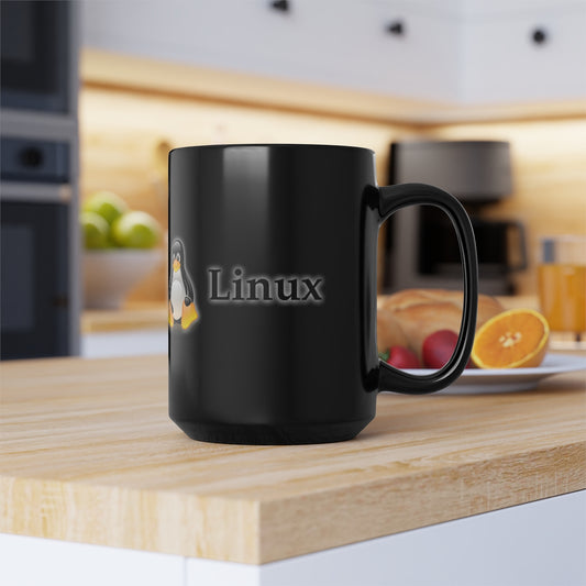 Linux - Black Mug, 15oz