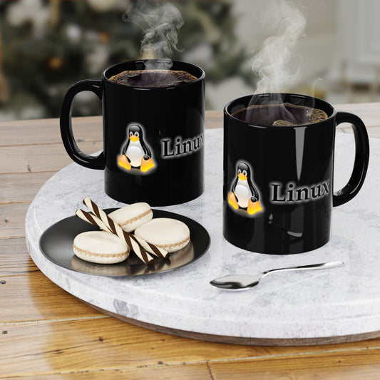 Linux - Black Coffee Mug, 11oz