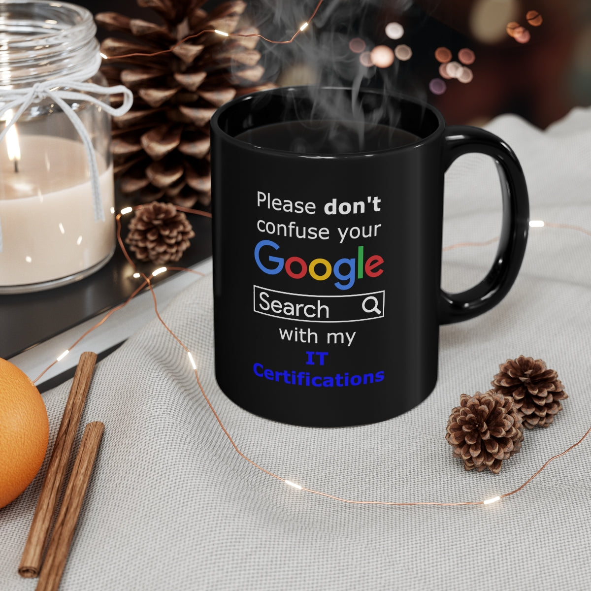 Google IT Certifications - 11oz Black Mug