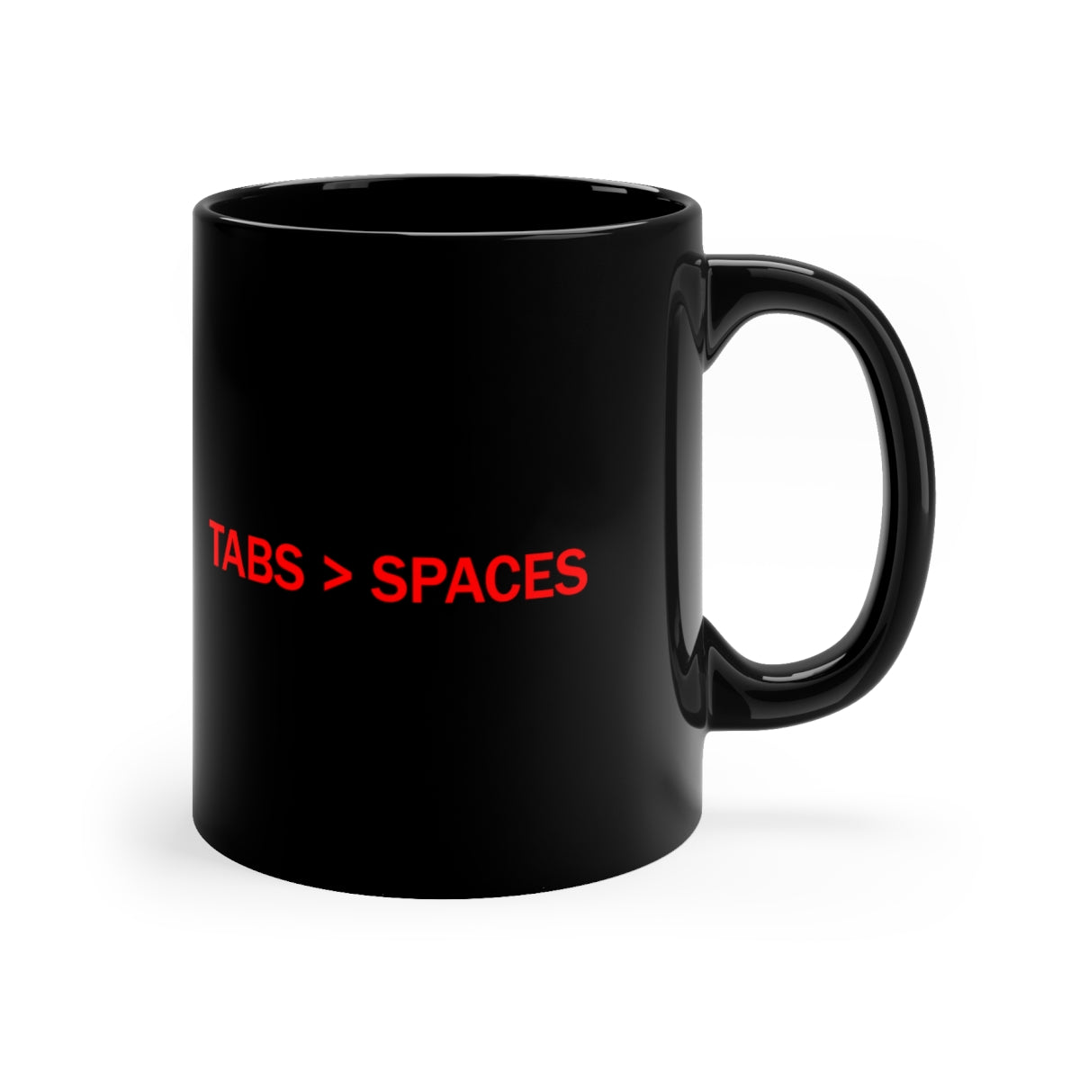 TABS > SPACES - 11oz Black Mug