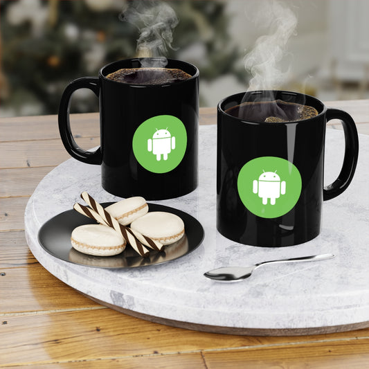 Android - Black Coffee Mug, 11oz