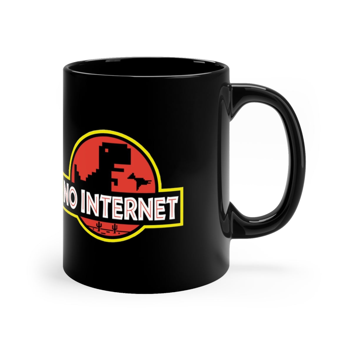 No Internet - Black Coffee Mug, 11oz