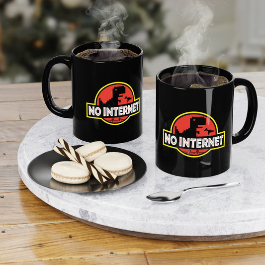 No Internet - Black Coffee Mug, 11oz