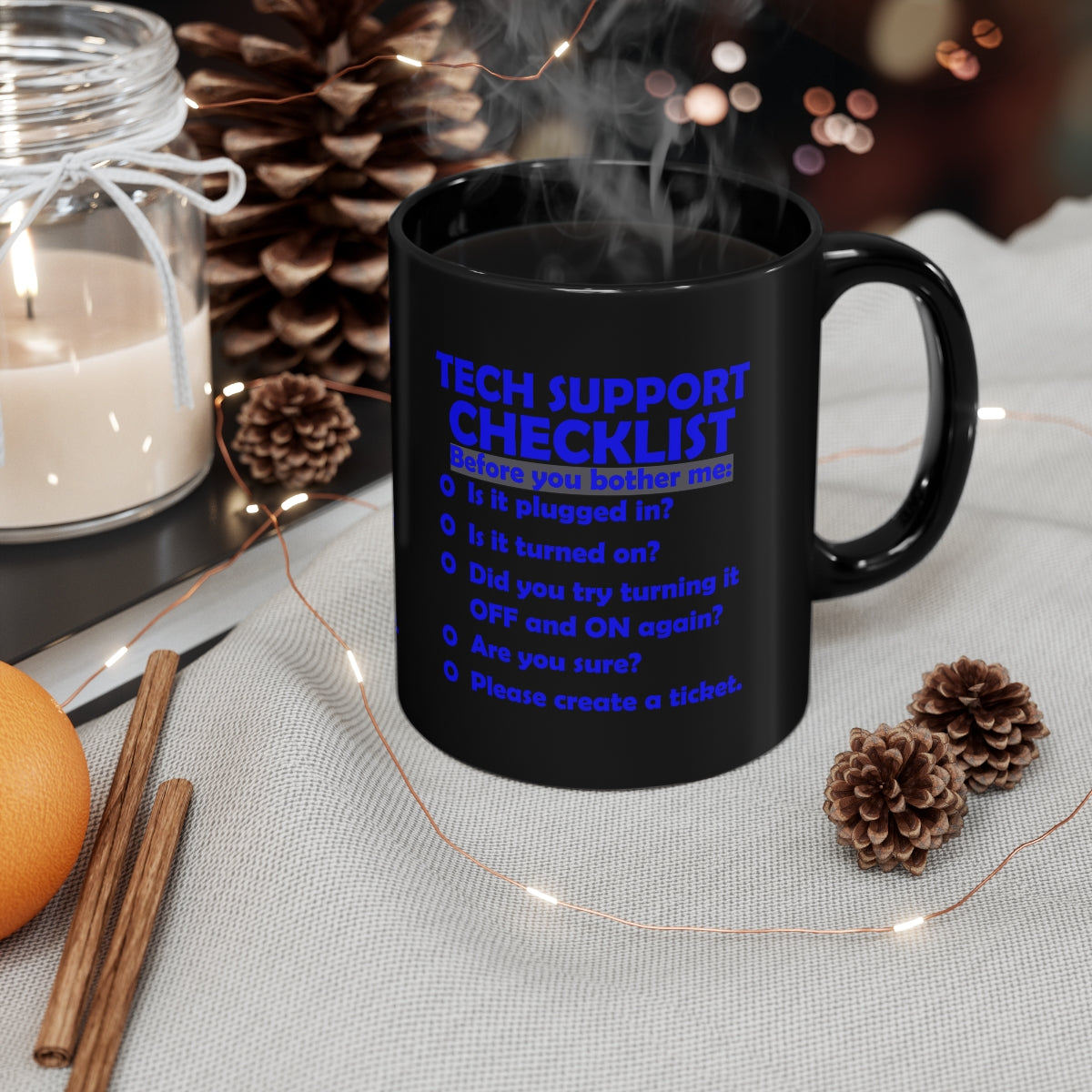 Checklist - 11oz Black Mug