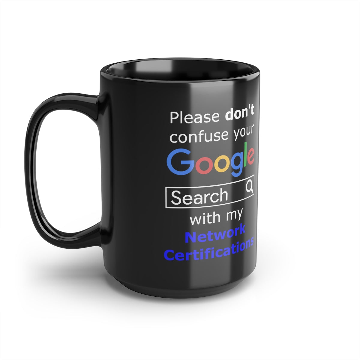 Google Network Certifications - Black Mug, 15oz