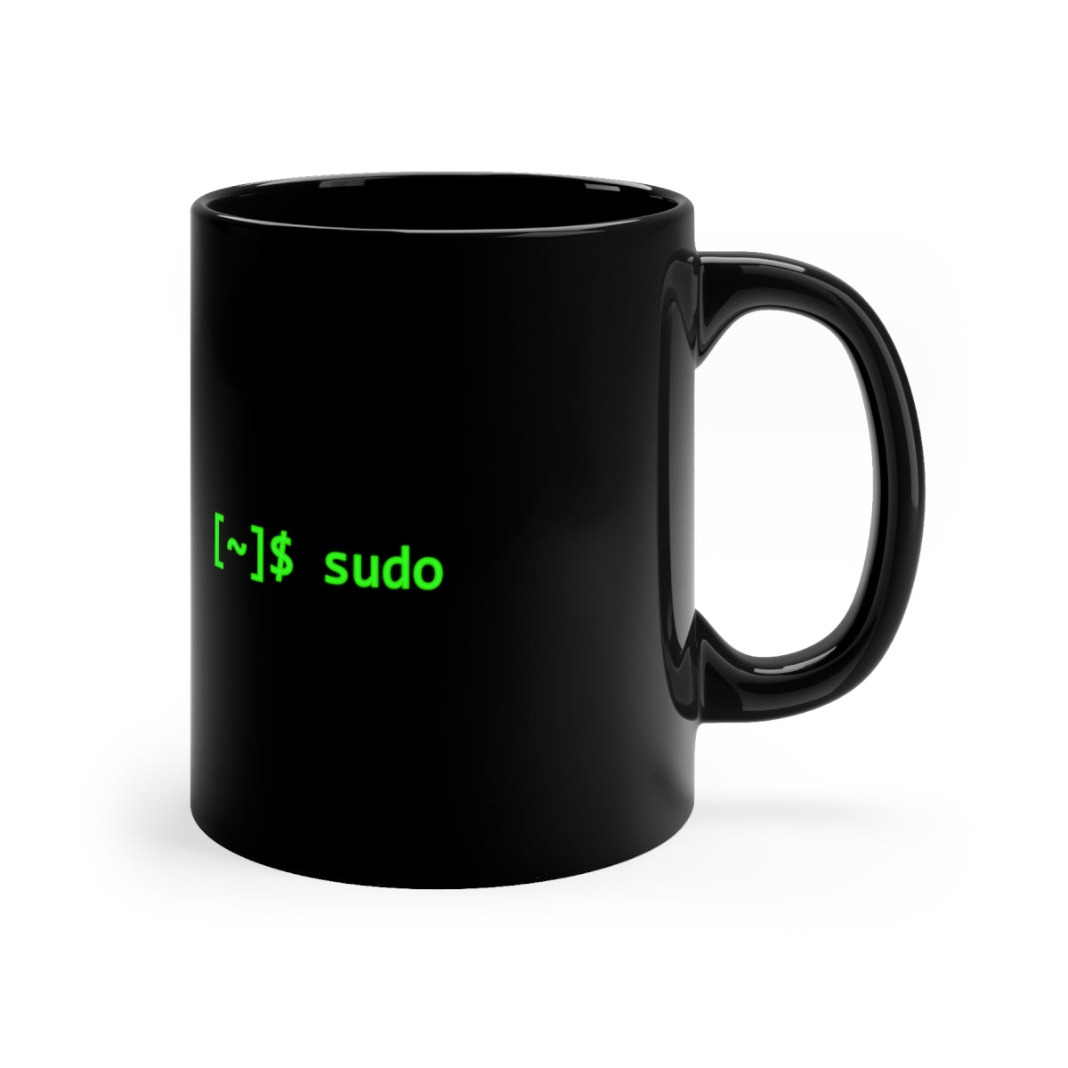 sudo - Black Coffee Mug, 11oz