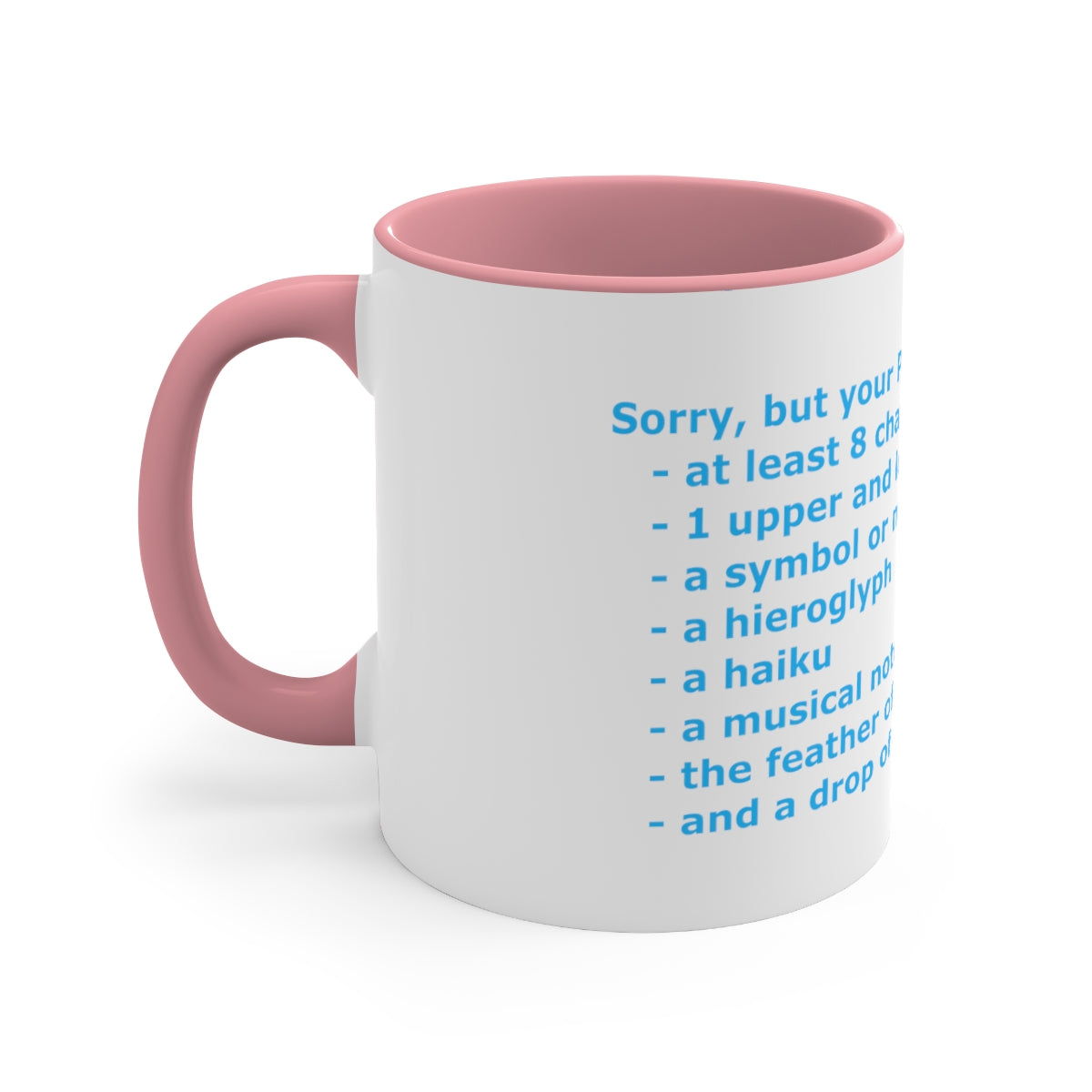 Password Strength - Accent Coffee Mug, 11oz