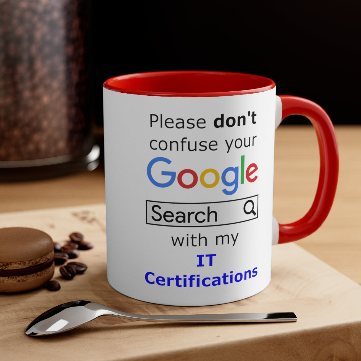 Google IT Certifications - Accent Coffee Mug, 11oz