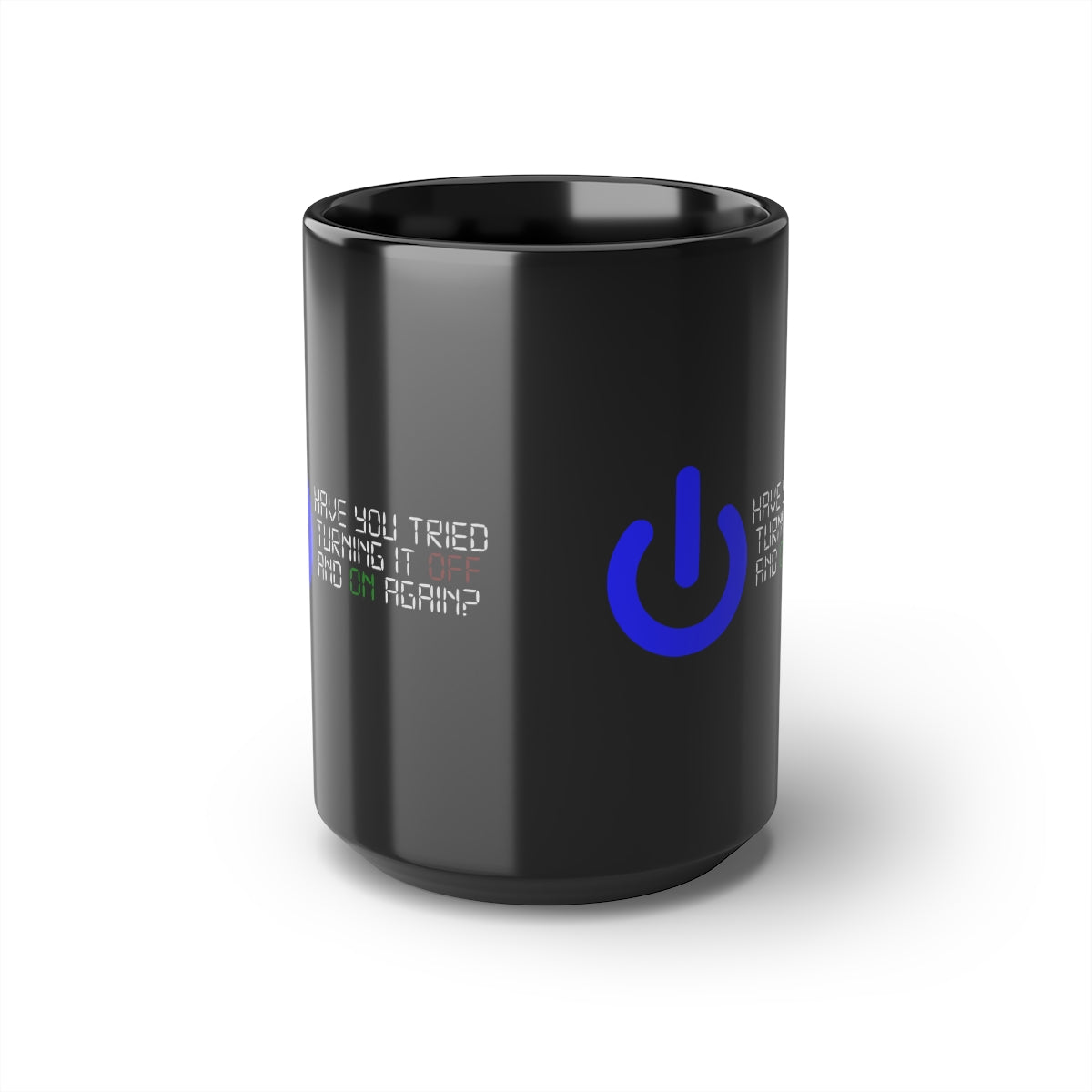 Off and On - Black Mug, 15oz