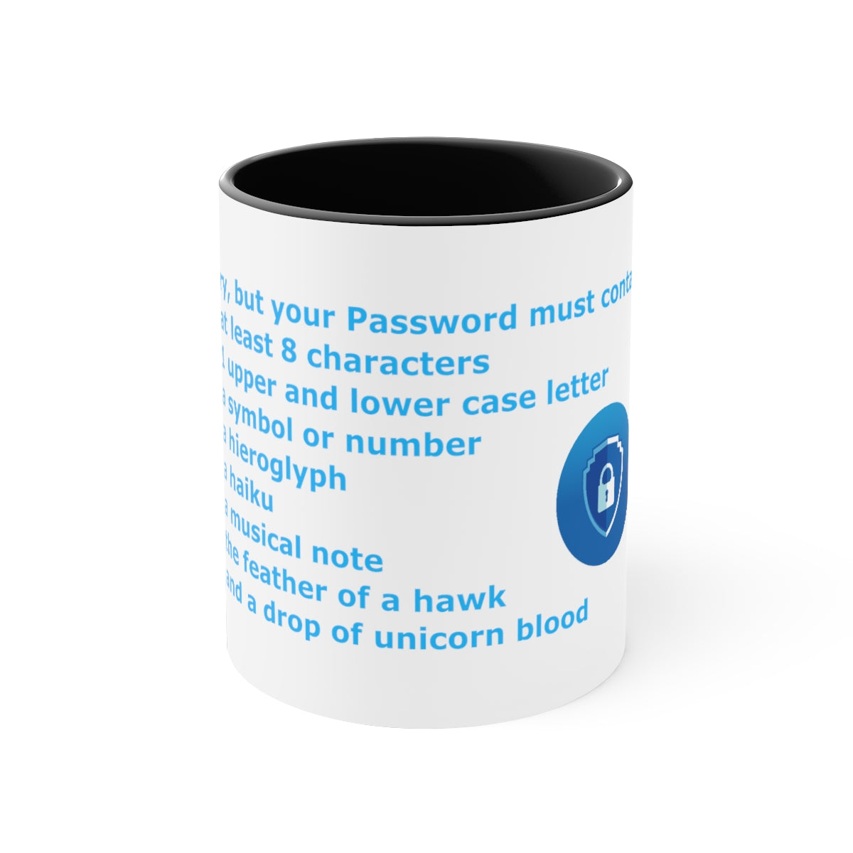 Password Strength - Accent Coffee Mug, 11oz