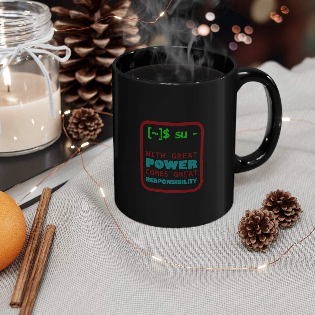 Great Power - 11oz Black Mug