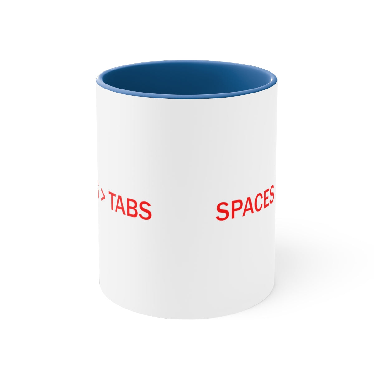 SPACES > TABS - Accent Coffee Mug, 11oz