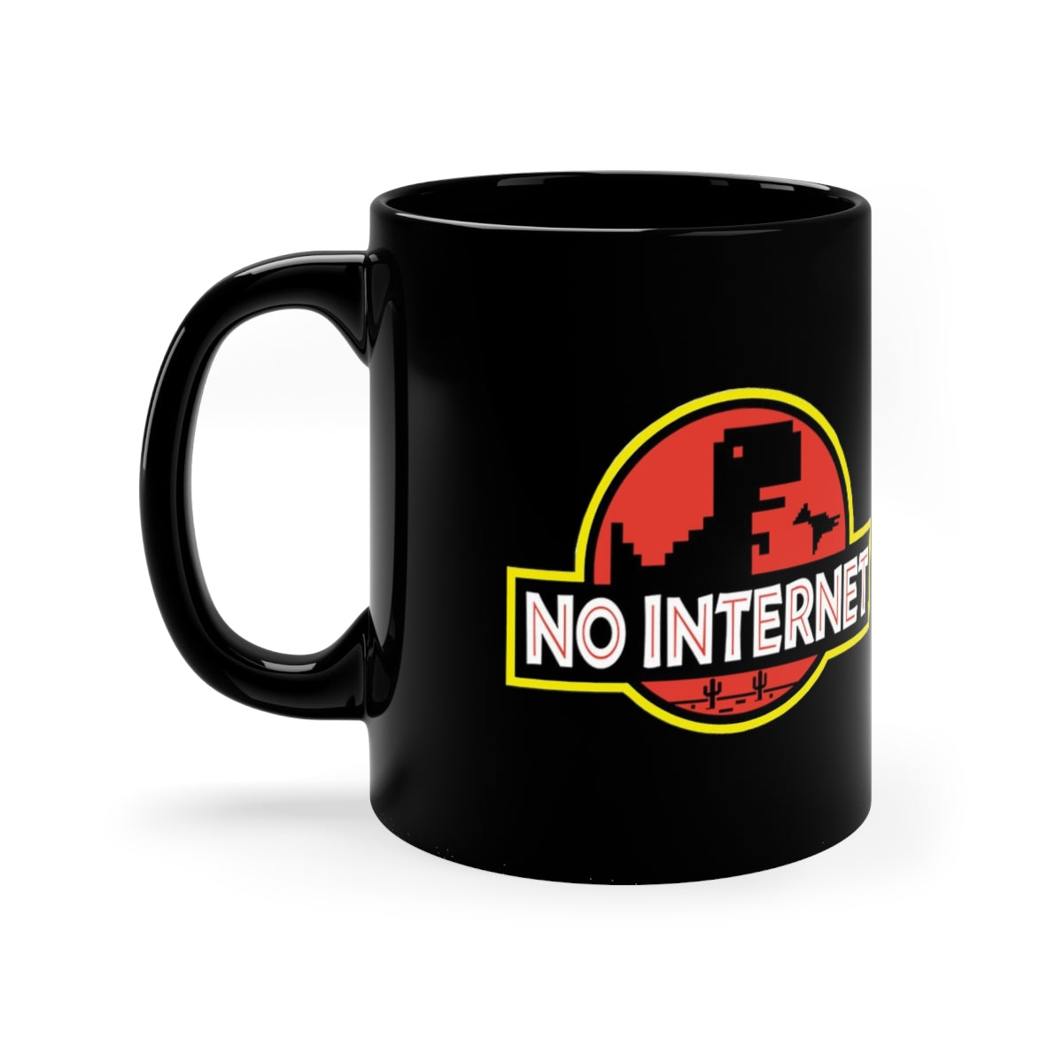 No Internet - Black Coffee Mug, 11oz