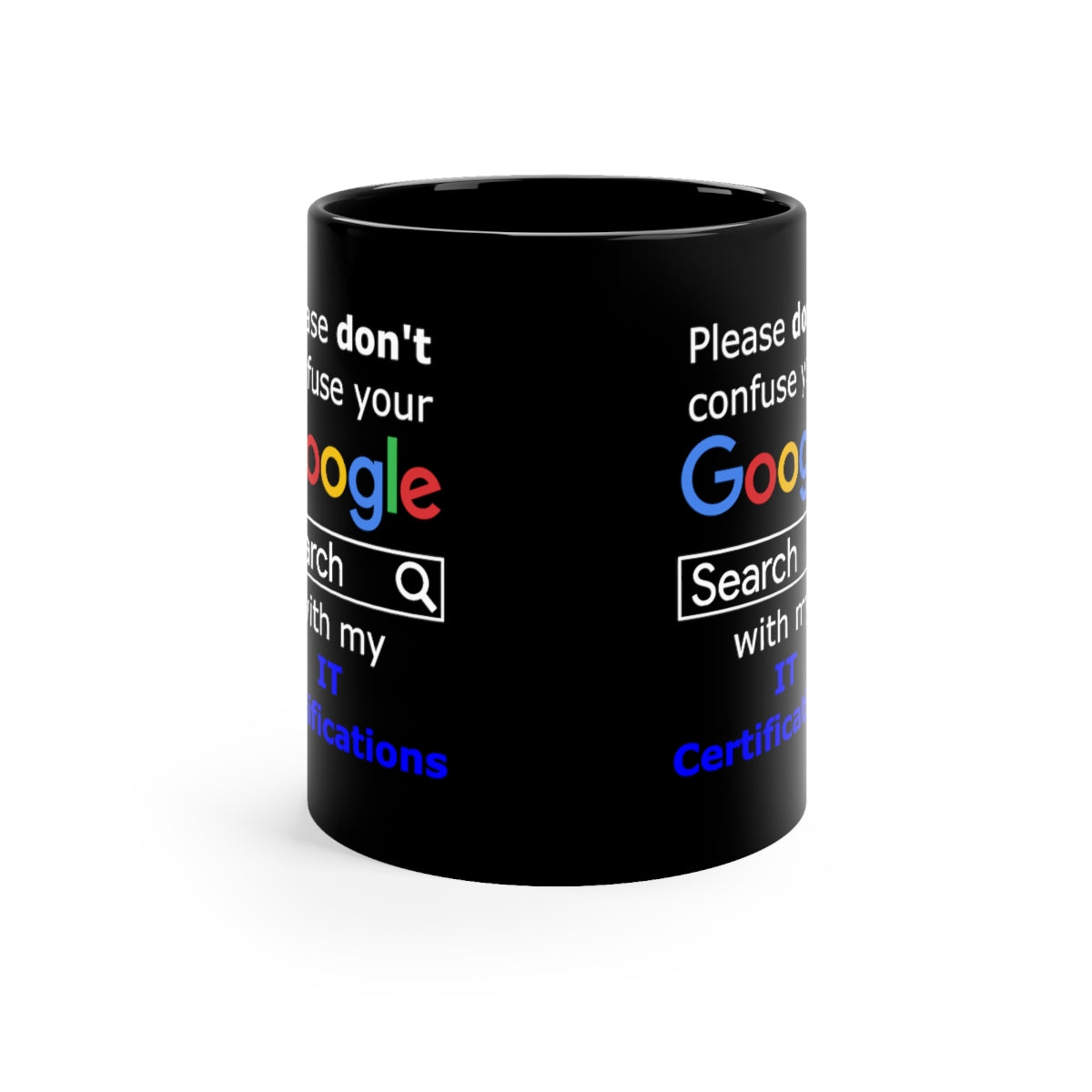 Google IT Certifications - 11oz Black Mug