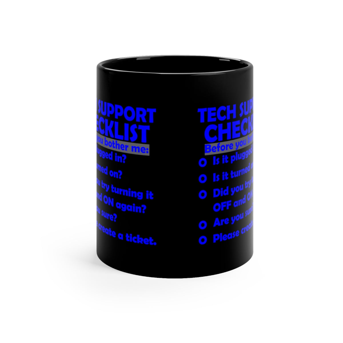 Checklist - 11oz Black Mug