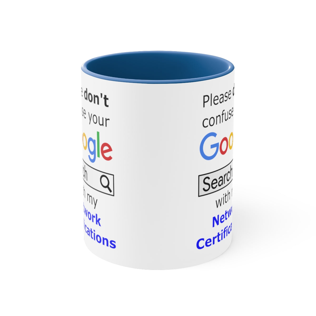 Google Network Certifications - Accent Coffee Mug, 11oz