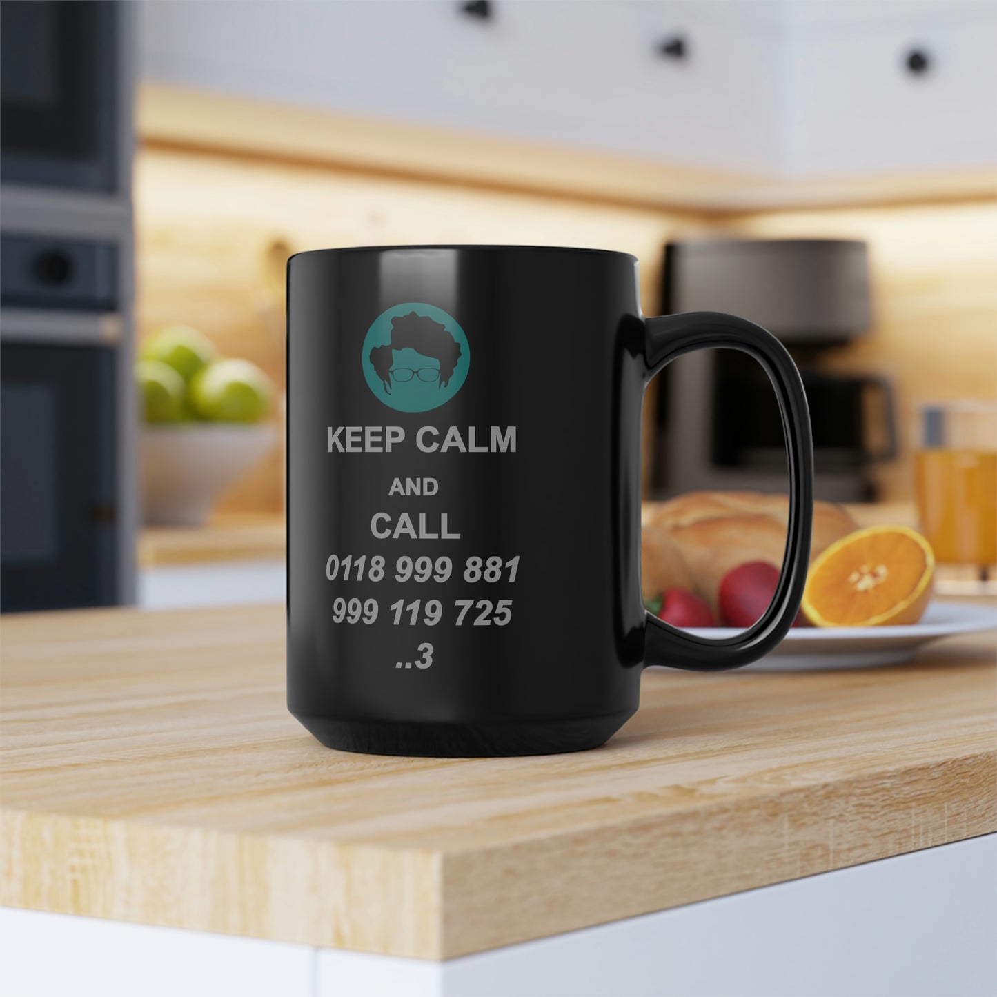 Keep Calm - Black Mug, 15oz