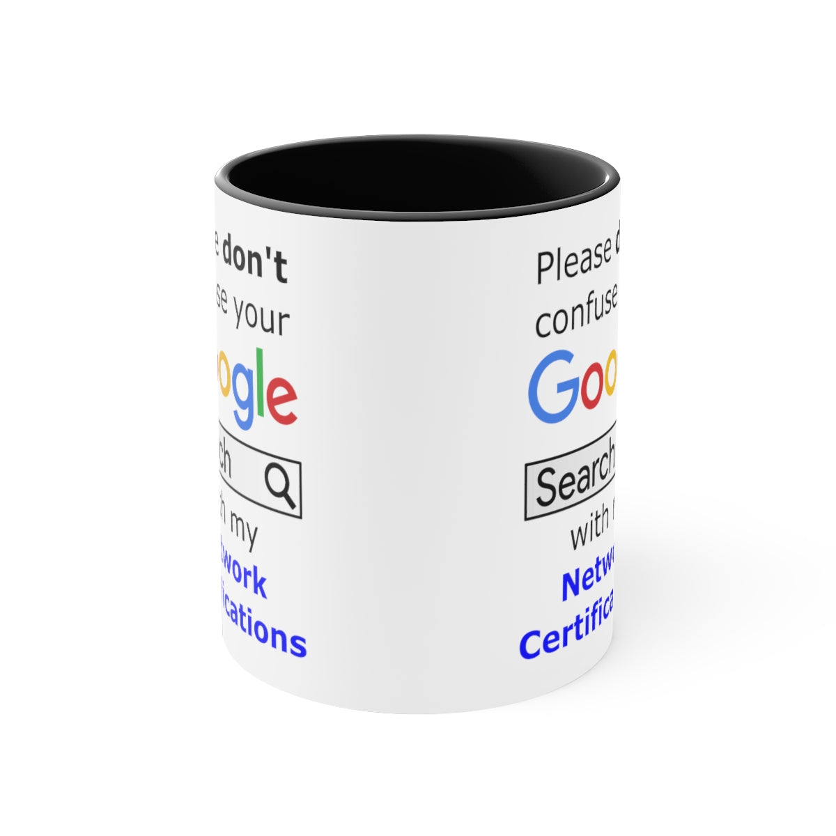 Google Network Certifications - Accent Coffee Mug, 11oz