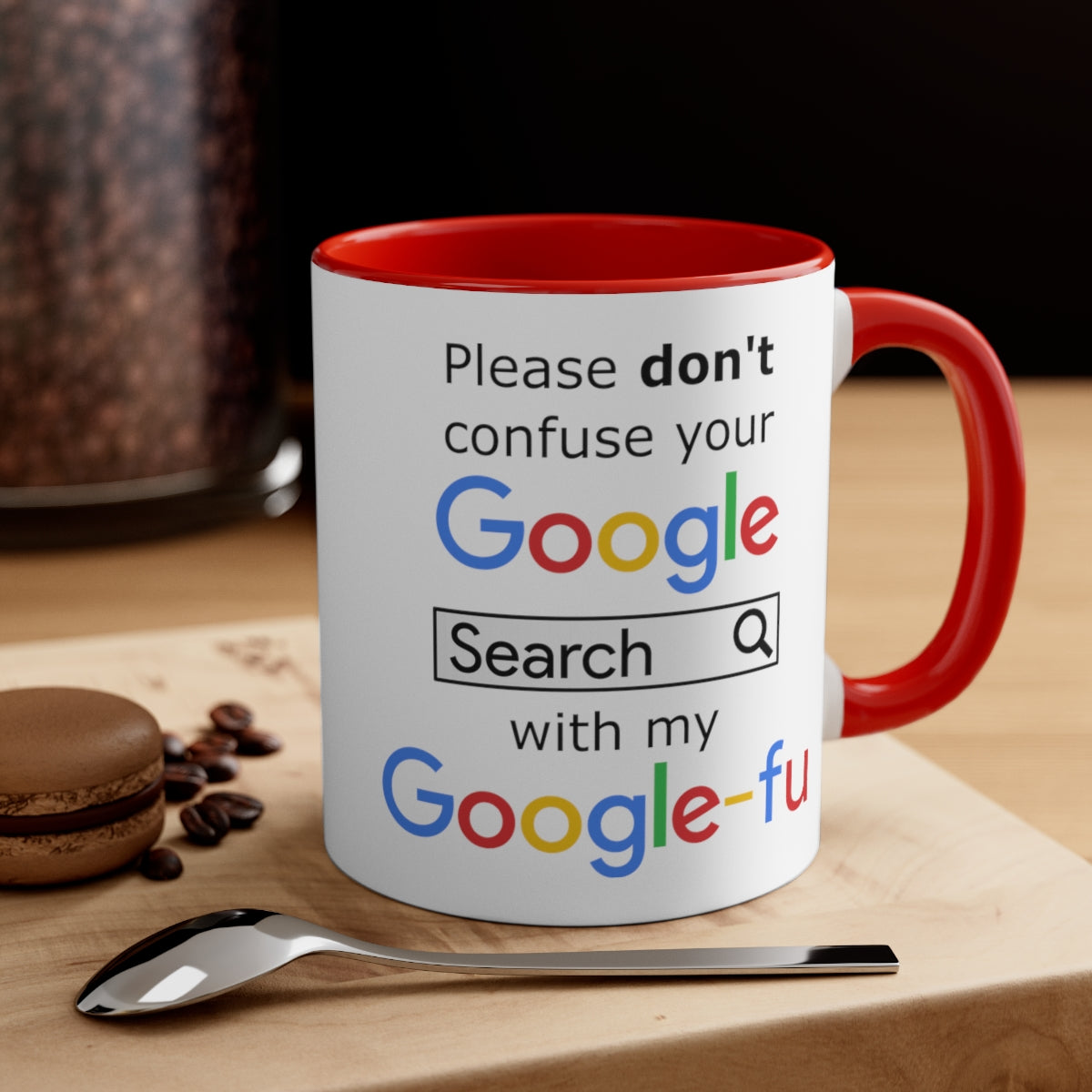 Google Fu - Accent Coffee Mug, 11oz