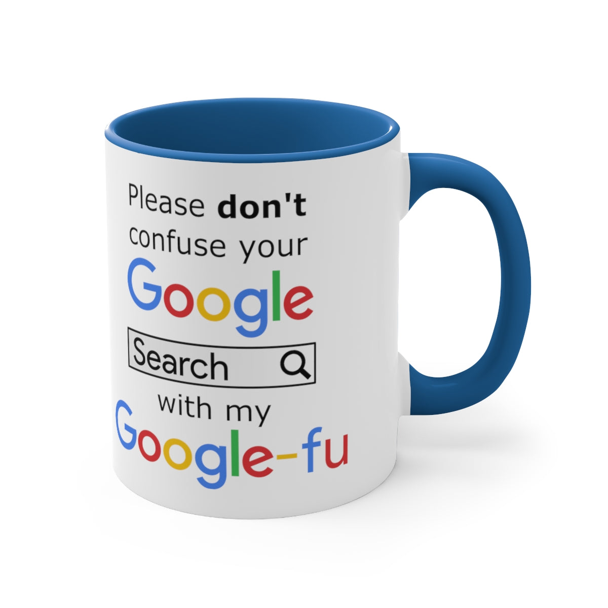 Google Fu - Accent Coffee Mug, 11oz