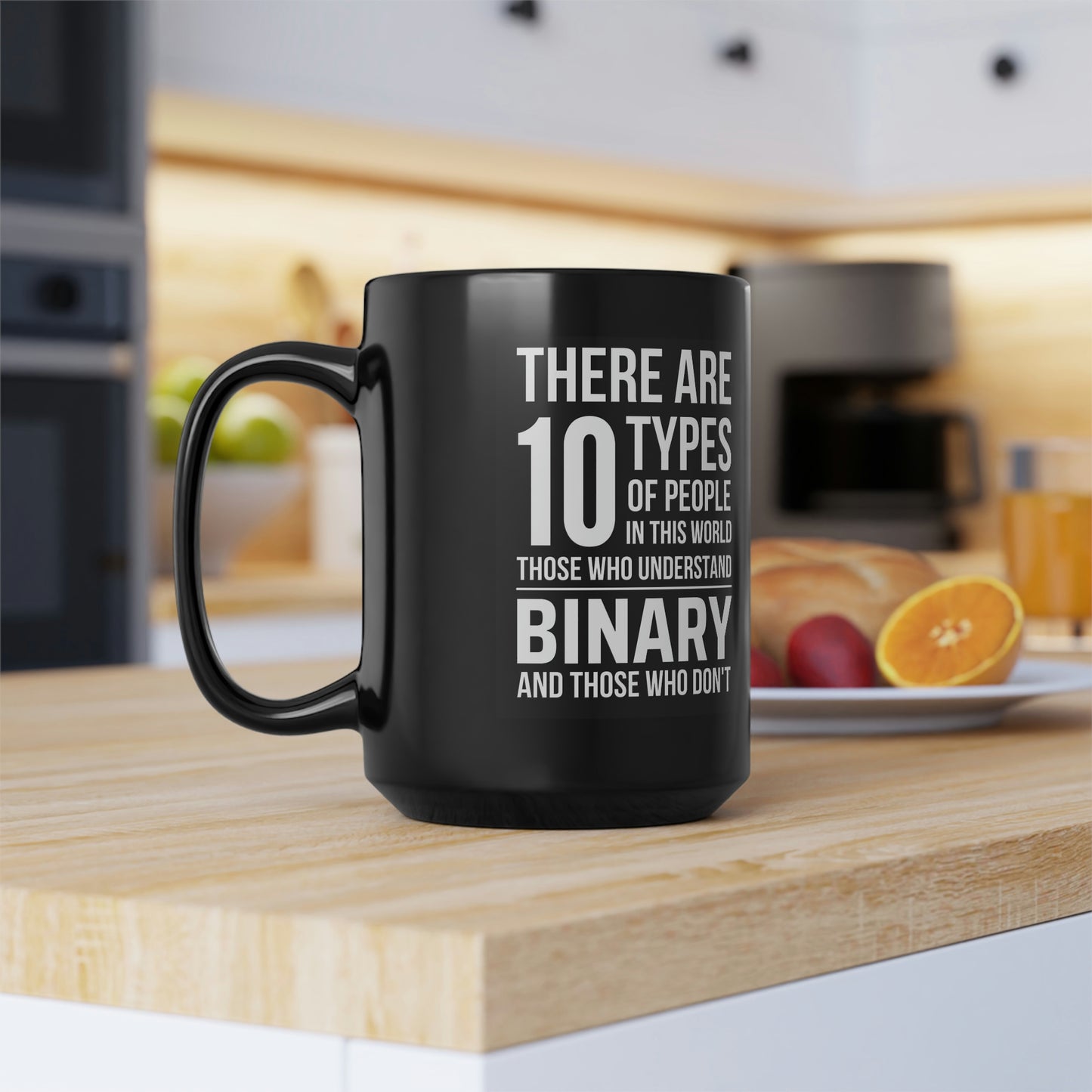 10 Types - Black Mug, 15oz