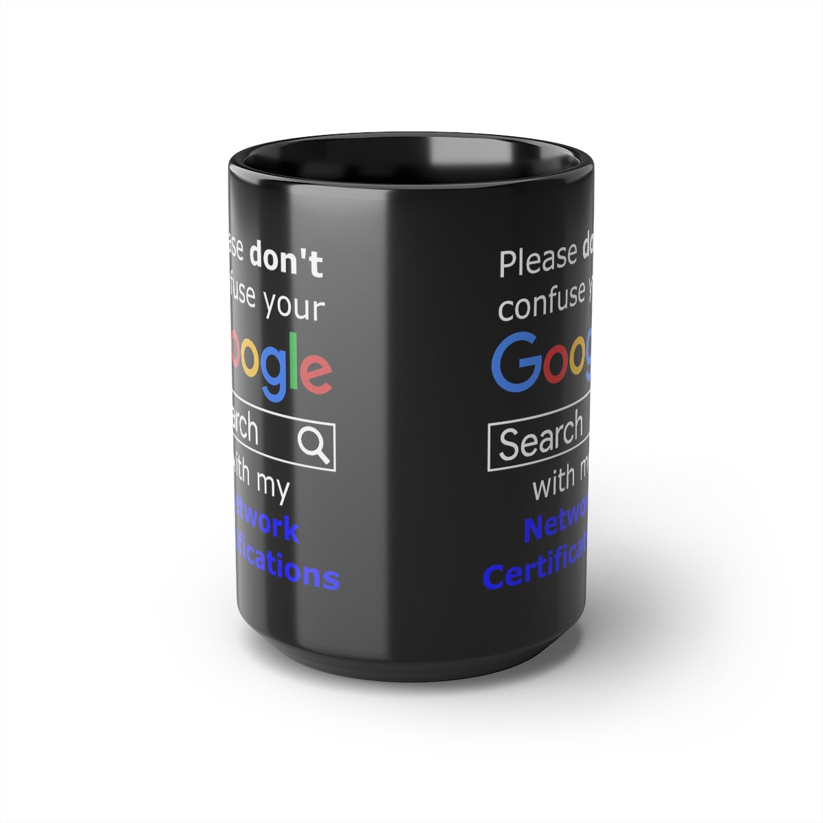 Google Network Certifications - Black Mug, 15oz