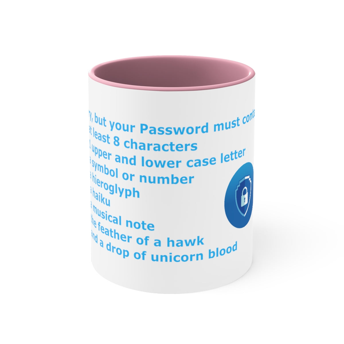 Password Strength - Accent Coffee Mug, 11oz