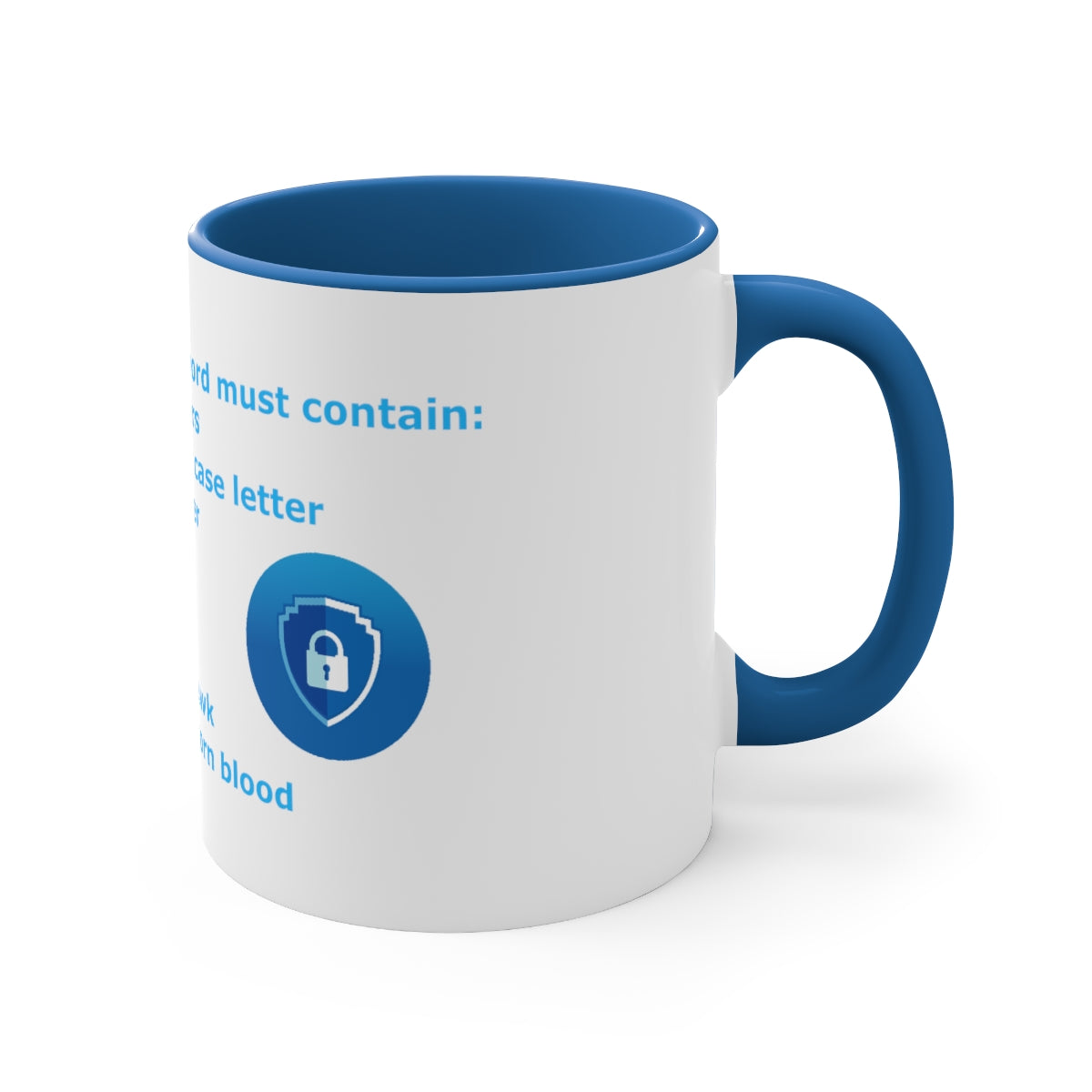 Password Strength - Accent Coffee Mug, 11oz