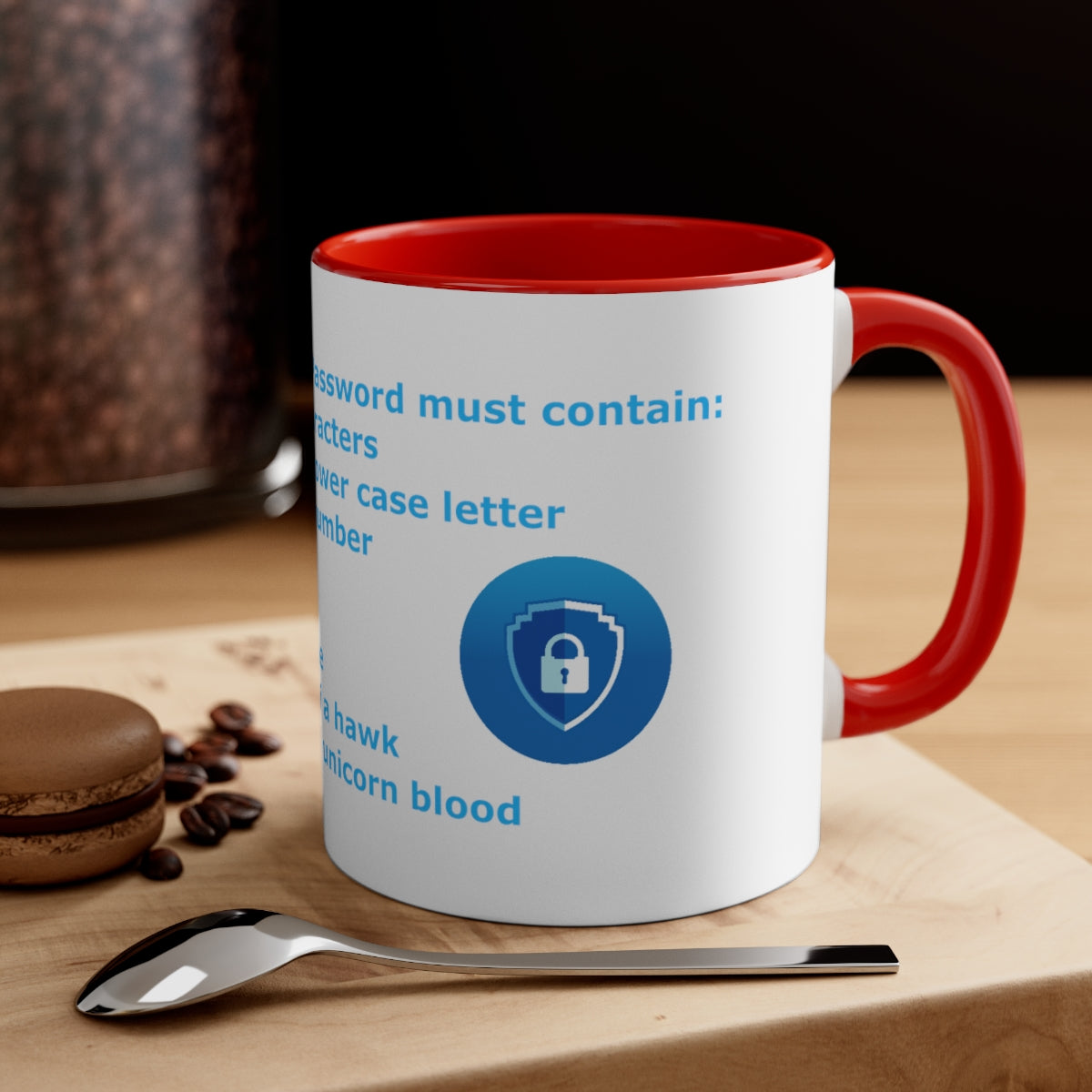 Password Strength - Accent Coffee Mug, 11oz