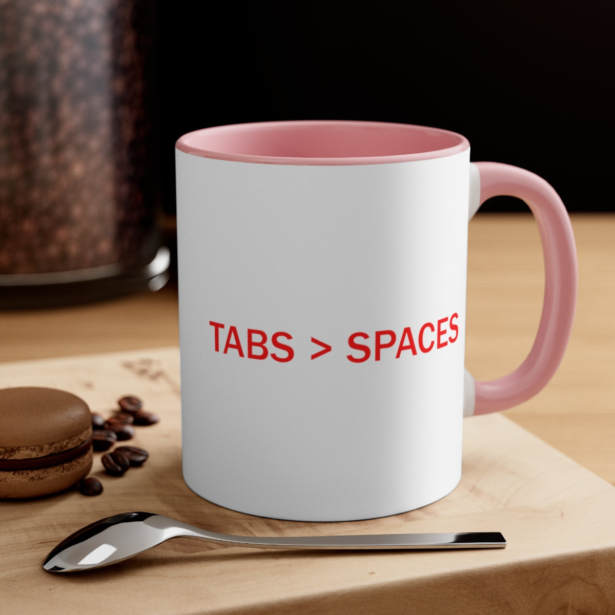 TABS > SPACES - Accent Coffee Mug, 11oz