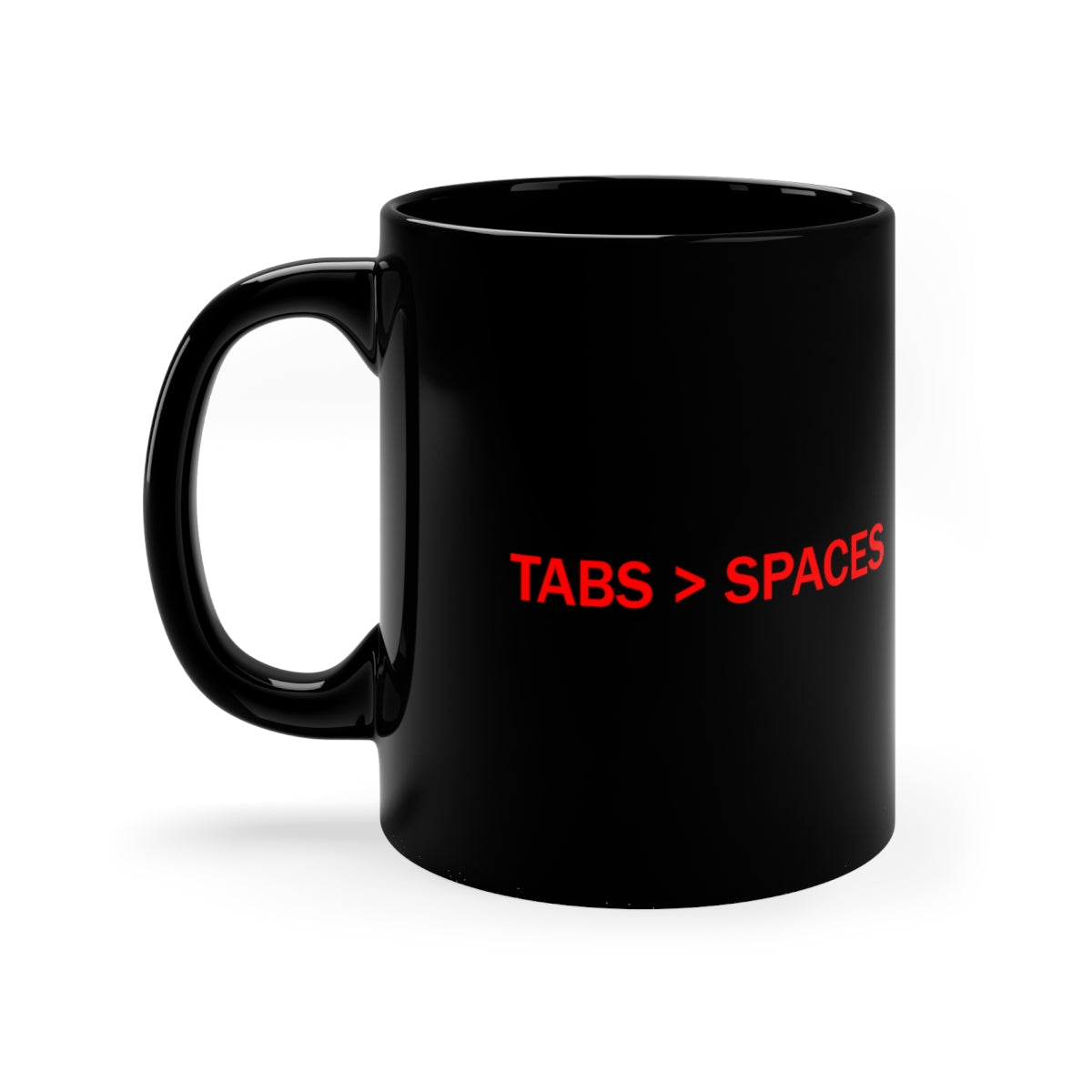 TABS > SPACES - 11oz Black Mug