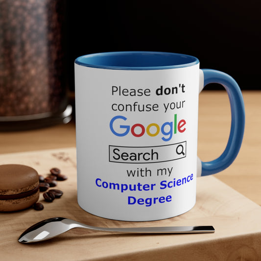 Google Computer Science - Accent Coffee Mug, 11oz